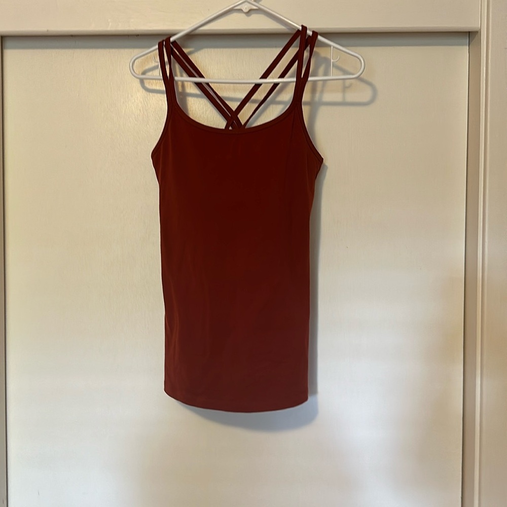 Kira Grace - Grace double strap yoga tank/ Size: Medium. Color: Clay.